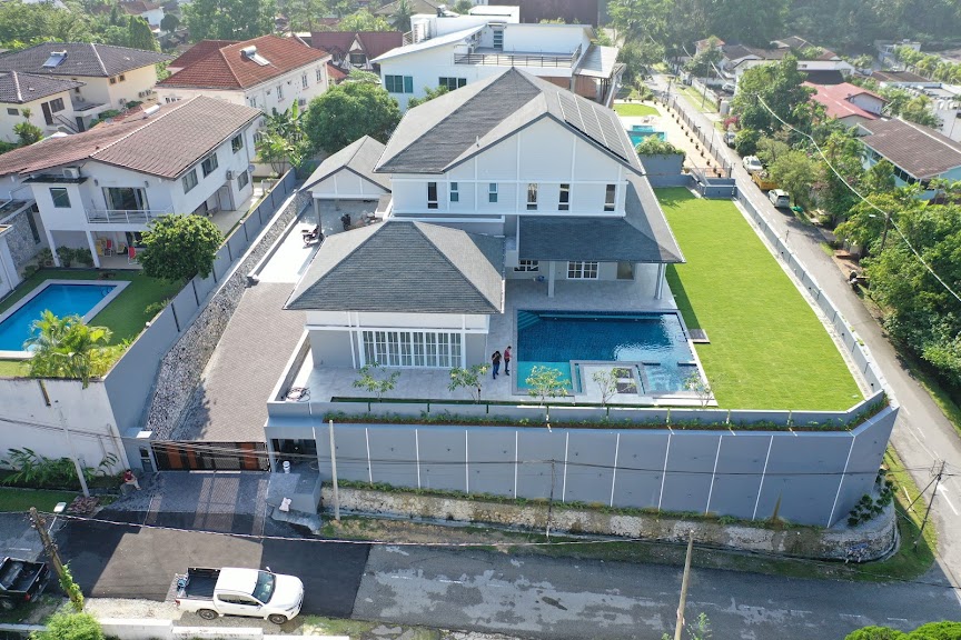 Aerial view of front portion