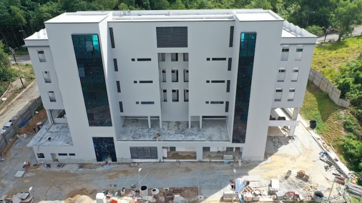 Aerial view of front portion